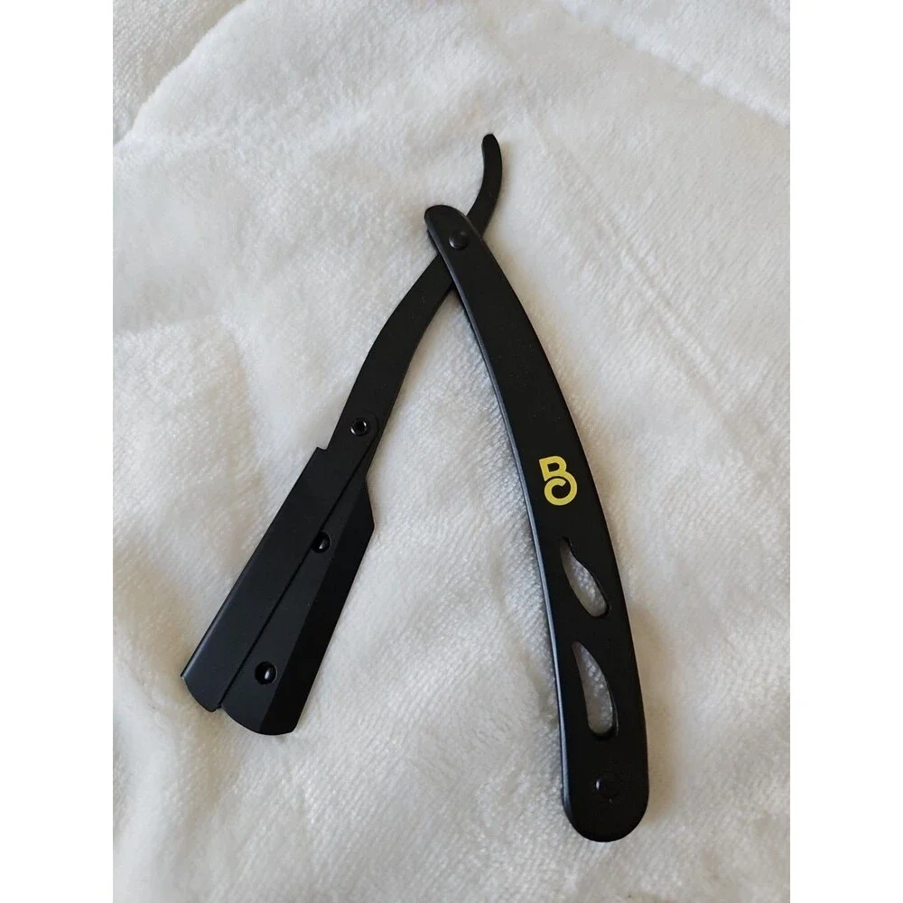 The Beard Club‎ Barber Straight Edge Razor Kit for Men W/Black Faux Leather Case